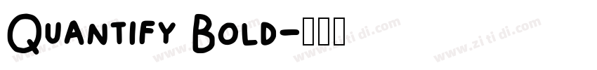 Quantify Bold字体转换